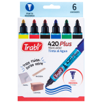TRABI - MARCADOR AL AGUA REDONDO 5789 SET X  6 CLAS. SURTIDO